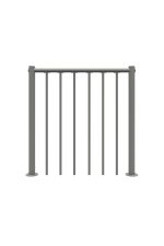 Rambarde de parapet avec barres verticales et rampe en PVC