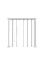 Rambarde de parapet avec barres verticales et rampe en PVC – Image 3